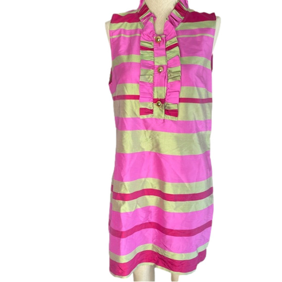 Devon Baer Striped Dress Size Medium - Picture 1 of 10